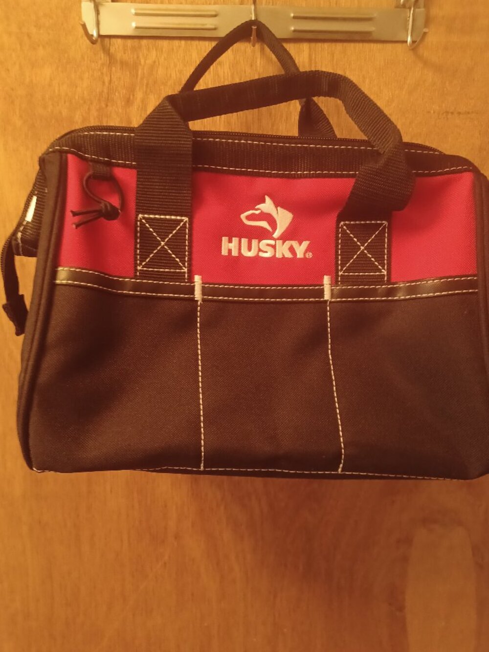Husky 12" Tool bag Zippered  Top 3 Pockets